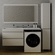 Style Line Мебель для ванной Даллас 140 L Люкс Plus 2 ящика подвесная белая – фотография-16